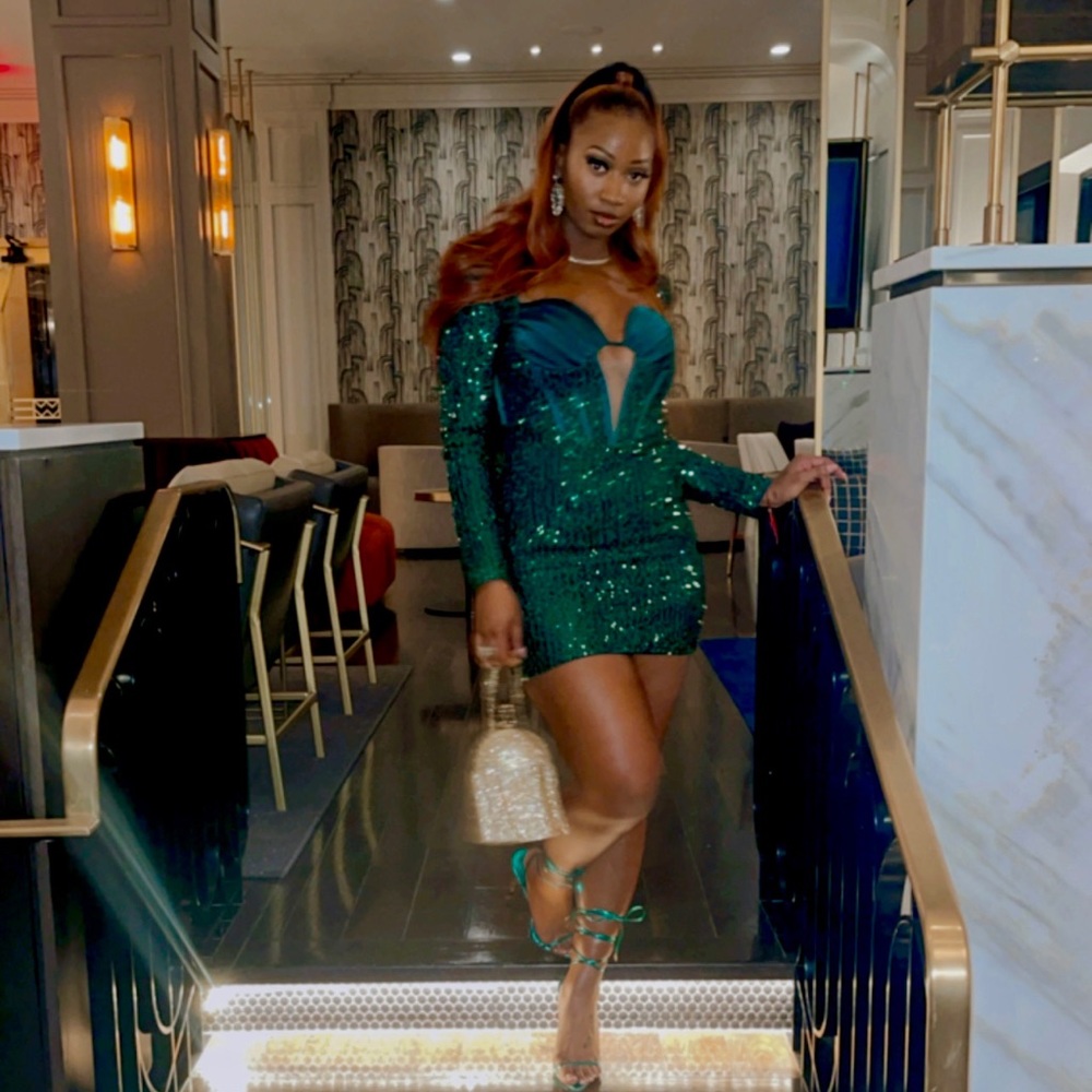 Green Sequin Dress